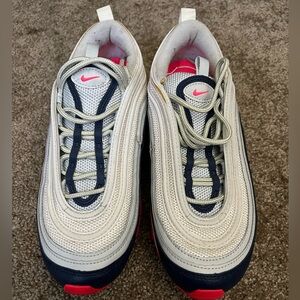 Nike Womens Air Max 97 921733-015 White Blue Pink Casual Shoes Sneakers Size 8